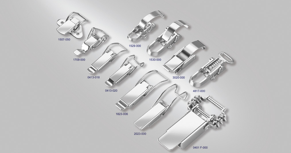 Spring-loaded latches